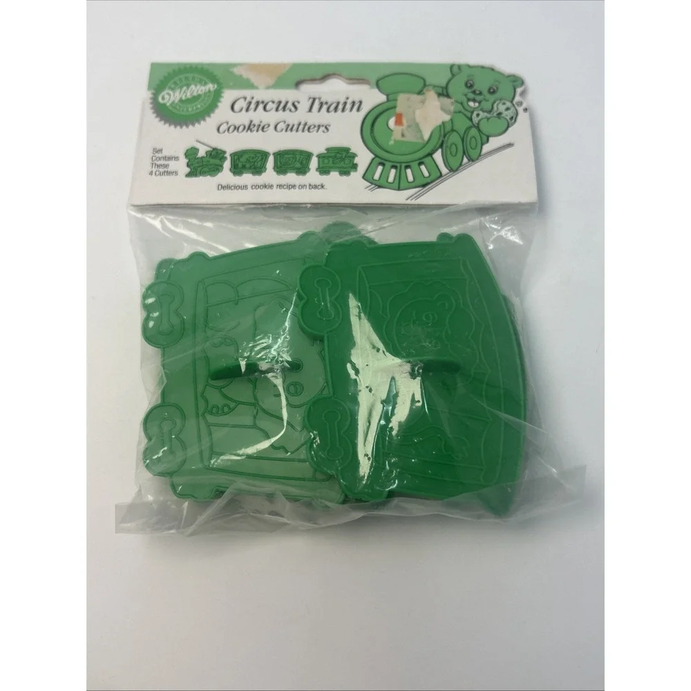 NEW Vintage Wilton Circus Train Cookie Cutters Set Of 4 1990